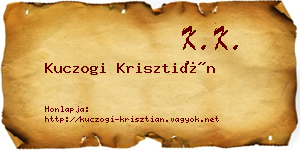 Kuczogi Krisztián névjegykártya