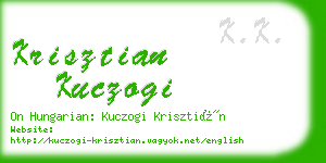 krisztian kuczogi business card